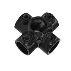 Doos 4-weg kruisstuk - zwart-B / 26,9 mm (25 stuks)